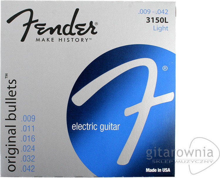 Fender | 3150L | original bullets | struny do gitary elektrycznej .09" - .4