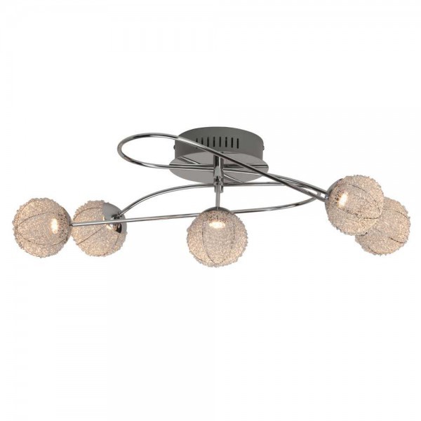 Brilliant Dajana lampa sufitowa LED Chrom, 5-punktowe G94343/77