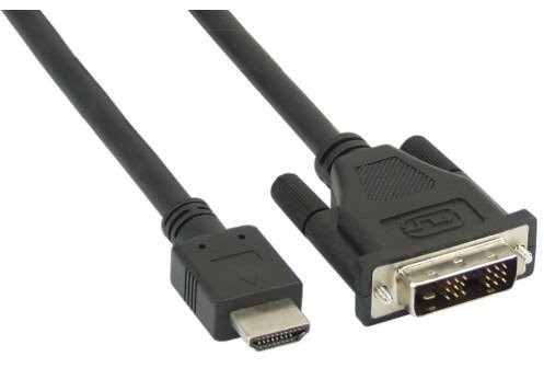 InLine 17663 HDMI-DVI Adapter kabel z wtyczką ferrytu (19-bieg. wtyczka 18 Plus 1, 3 m) 4043718042739