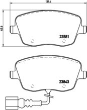 BREMBO Zestaw klocków hamulcowych, hamulce tarczowe P 85 077