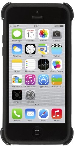 Rugged caseit Life pokrowiec ochronny Clip-On Case Cover na telefon iPhone 5/5S/SE czarny