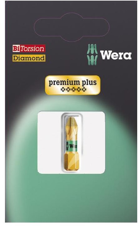 Wera Bit z końcówką krzyżową PH 1 851/1 BDC SB SiS stal narzędziowa z diamentową powłoką Stal stopowa 25 mm D 6.3 1 szt