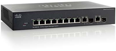 Linksys SMB 8 10/100/1000 PoE ports with 128W power SG350-10MP-K9-EU