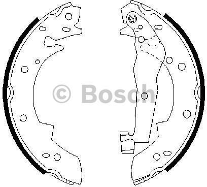 BOSCH Zesatw szczęk hamulcowych 0 986 487 013