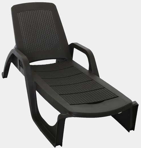 Bica Leżak technorattanowy Nilo brązowy BC180BR