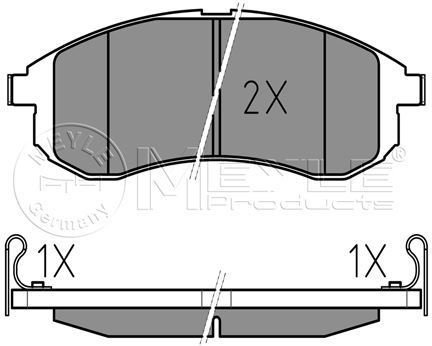 MEYLE Zestaw klocków hamulcowych, hamulce tarczowe 025 238 7914/W