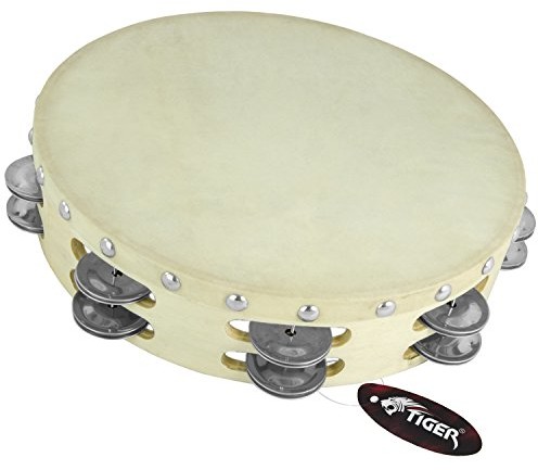 Tiger tam98  10 tambourin z naturalnego futra  10
