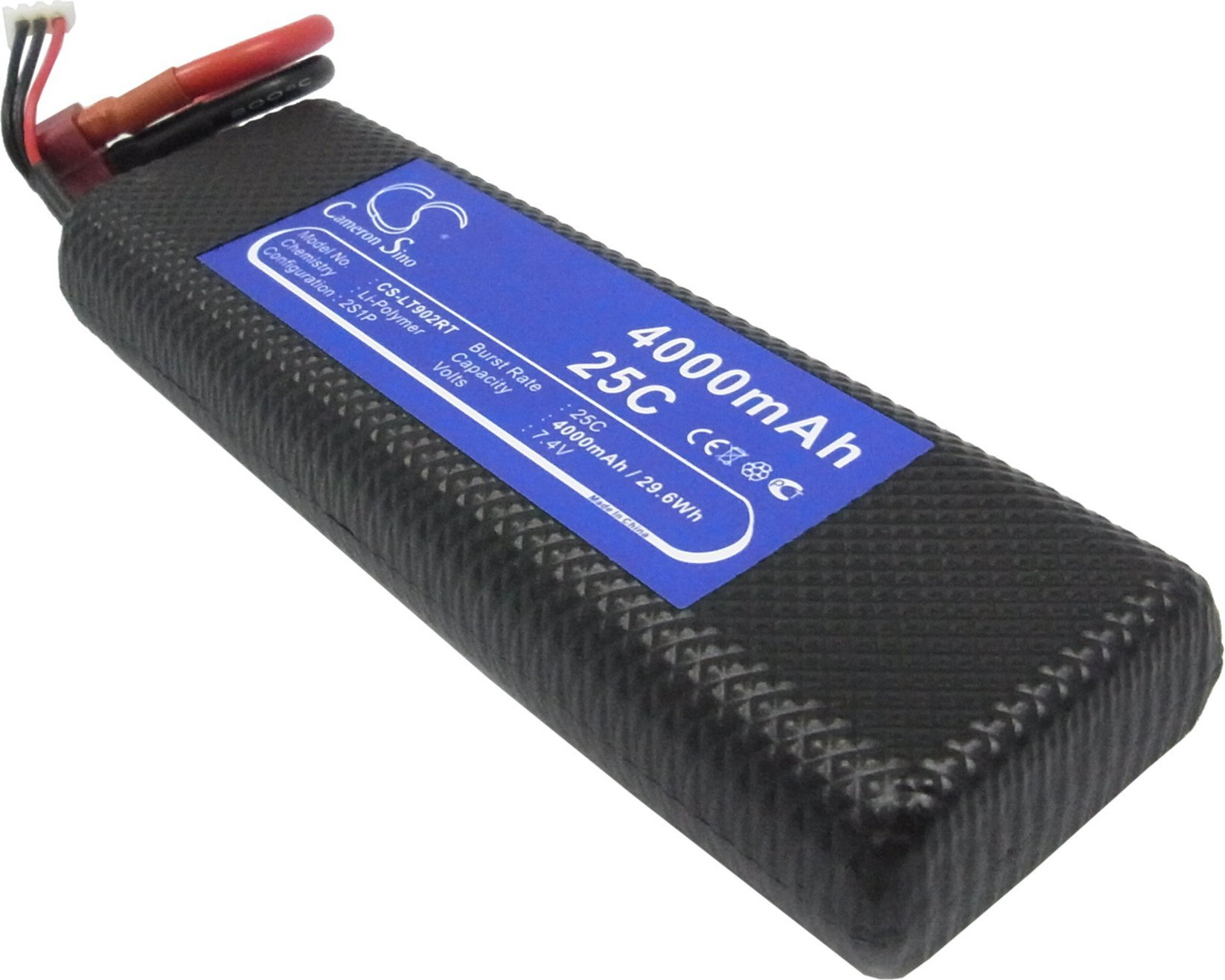 Cameron Sino 4000mAh 29.60Wh Li-Polymer 7.4V 2S 25C () CS-LT902RT