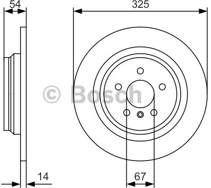 BOSCH Tarcza hamulcowa tylna, 0 986 479 D10  0986479D10