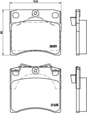 BREMBO Zestaw klocków hamulcowych, hamulce tarczowe P 85 027