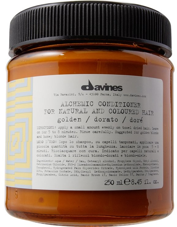 Davines Alchemic Golden odżywka koloryzująca do włosów o kolorze złocisty blond 250ml