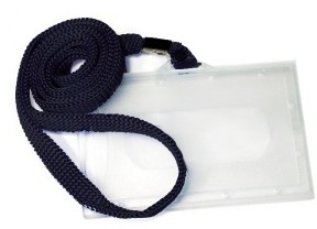 Argo Identyfikator holder z czarną taśmą, 1 szt. AR-004-2