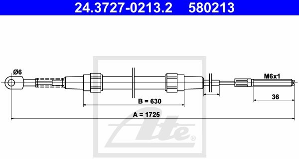 ATE LINKA HAM 24.3727-0213.2 BMW E30 316 90KM 82-87 24.3727-0213.2