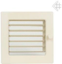 Kratki.pl Kratka kominkowa malowana kremowa 17x17 z żaluzją 6674-898A9_201302021