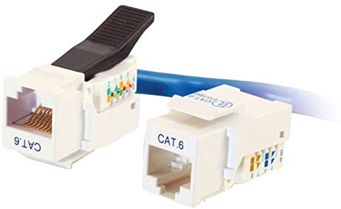 C2G Cat6 RJ45 UTP Keystone Jack  bez narzędzi biała 84042