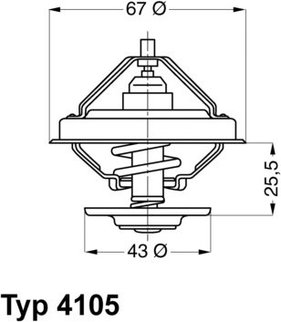 Wahler Termostat, żrodek chłodzący 4105.83D
