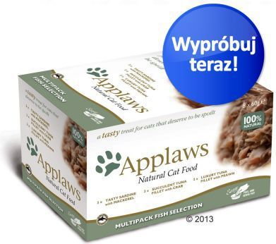 Applaws Zestaw próbny Cat Pot, 8 x 60g - Wariacje rybne