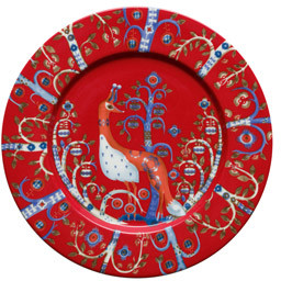 Iittala Talerz płaski 22 cm Taika czerwony 1012477