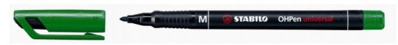 Stabilo Foliopis OHPen M 1mm zielony 843/36