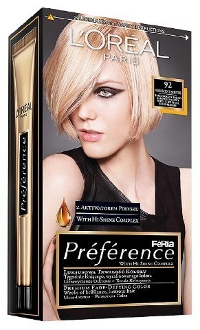 Loreal Feria Preference Bardzo Jasny Blond 92