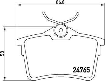 BREMBO Zestaw klocków hamulcowych, hamulce tarczowe P 61 084