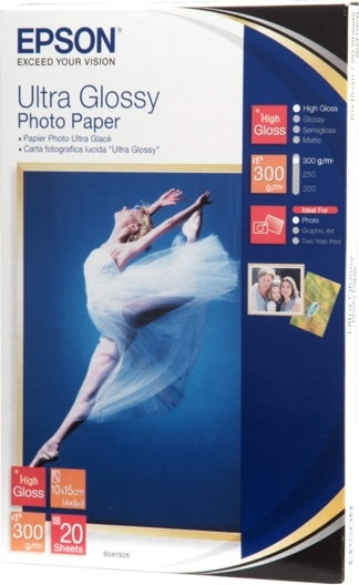 Epson Ultra Glossy Papier fotograficzny (C13S041926) 300g/m2, 10 x 15 cm, 20 (C13S0