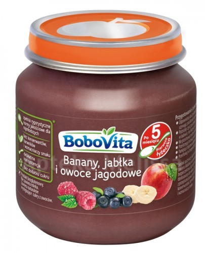 Nutricia BOBOVITA Banany, jabłka i owoce jagodowe po 5 m-cu 125 g