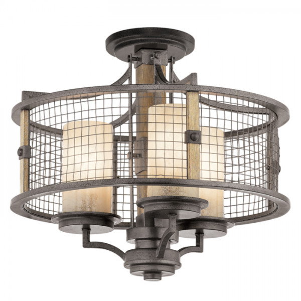 Elstead Lighting Plafon Lampa sufitowa KL/AHRENDALE3 KICHLER metalowa OPRAWA kute żelazo