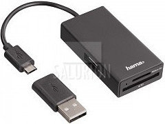 Hama hub USB 2 0 OTG + czytnik kart (54141)