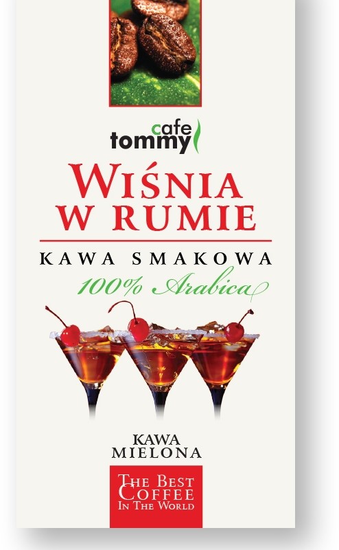 Tommy Cafe Kawa smakowa Wiśnia w Rumie mielona KSWR150M