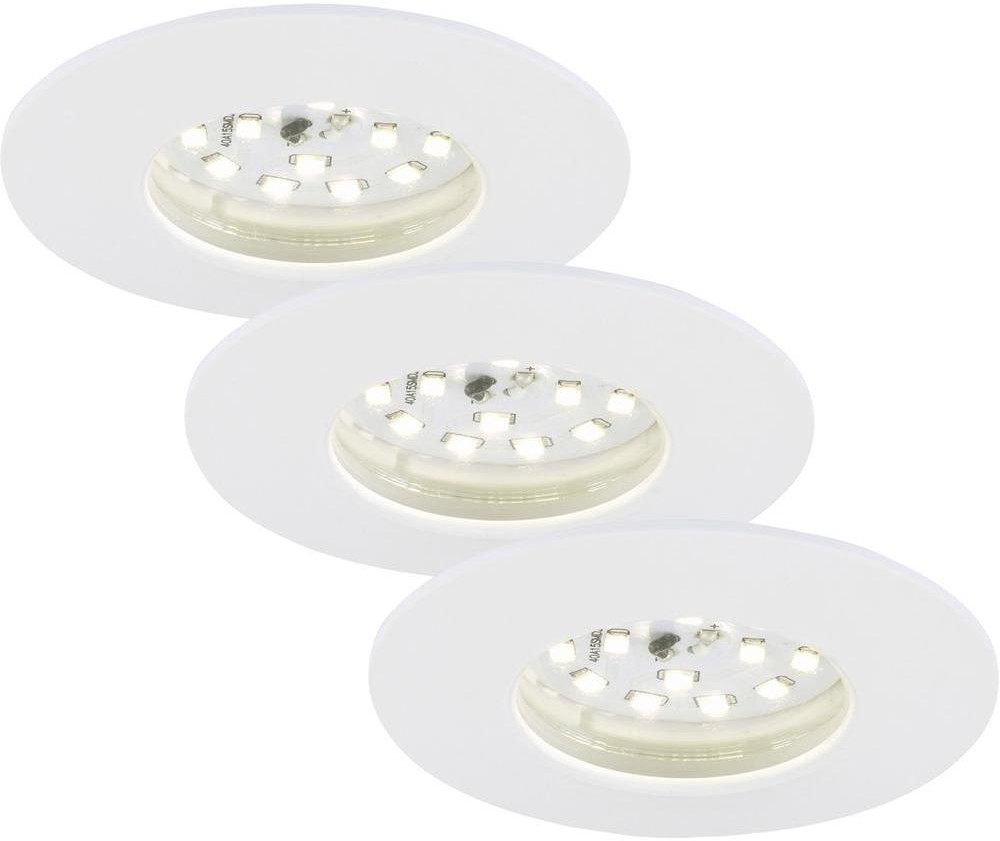 Briloner Lampa do zabudowy LED zestaw 3 szt 7231-036 Siłownik do sterowania za pomocą aplikacji i dyfuzor można zamówić oddzielnie 470 lm 3000 K biały