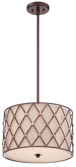 Elstead Lighting Lampa wisząca BROWN LATTICE QZ/BROWNLATT/P/M -