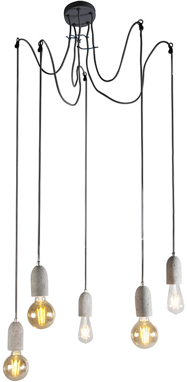 QAZQA Industrialna lampa wisząca beton - Cava 5