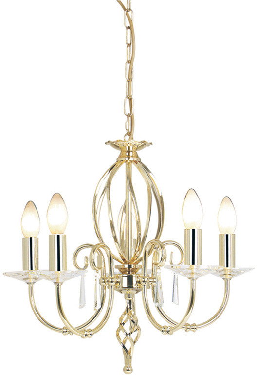 Elstead Lighting Aegean AG 5 PB 5 AG5 POL BRASS