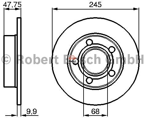 BOSCH Tarcza hamulcowa 0 986 479 B56
