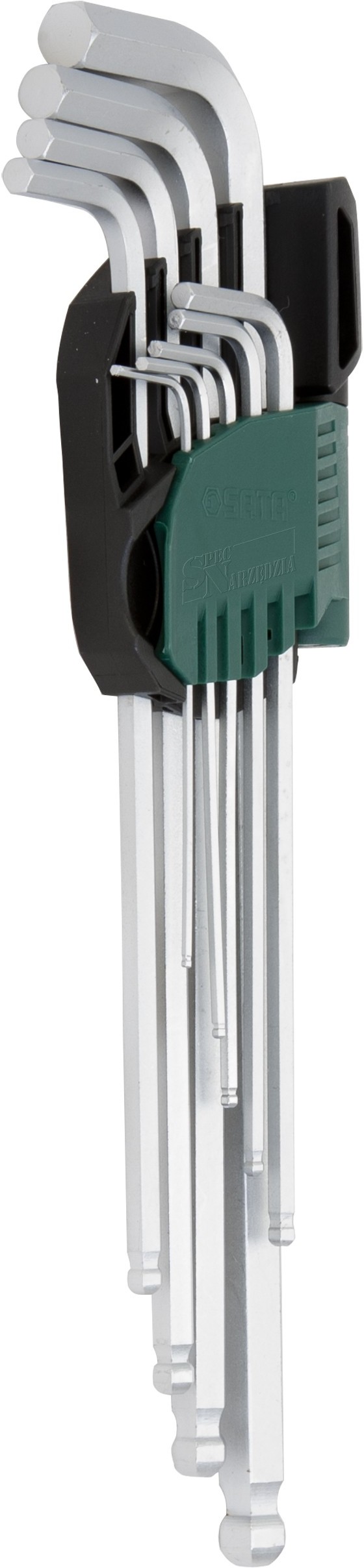 Sata Klucze imbusowe długie XL z kulką zestaw 9szt (09101A)