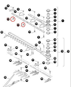 CNH ŚRUBA MOCOWANIA ŻYLETKI 84429099