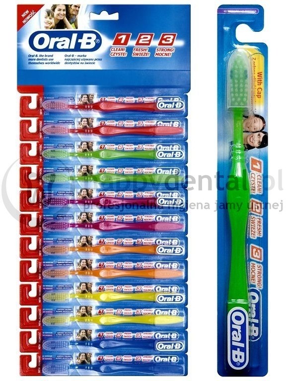 ORAL-B 123 Medium 40 - klasyczna szczoteczka do zębów (średnio twarda)