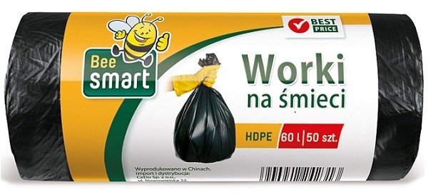 BEE SMART Bee Smart Worki Na Śmieci 60 L 50 Sztuk
