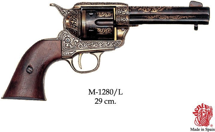 Denix ZDOBIONA REPLIKA - REWOLWER KALIBER 45 S.COLT USA 1886r
