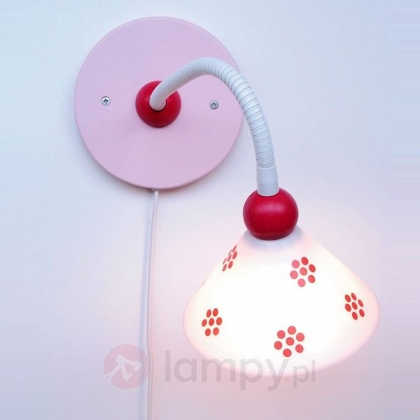 Niermann Standby Elastyczna lampa ścienna Prinzessin rosa