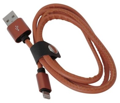 Kabel Lightning PLATINET skórzany 1m Brązowy