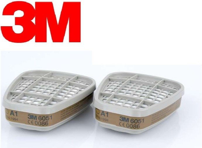 3M 6051 Pochłaniacz gazów i par organicznych do masek serii 6200 i 6300 2sztuki