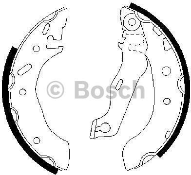 BOSCH Zesatw szczęk hamulcowych 0 986 487 553