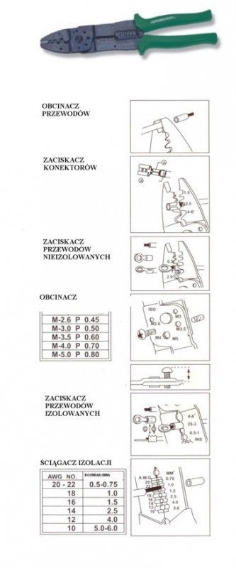 Jonnesway szczypce UNIWERSALNE 8-FUNKCYJNE V1402