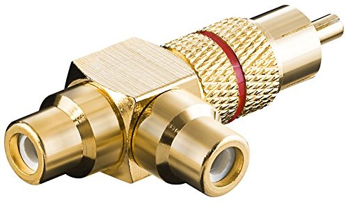 Wentronic Adapter wtyczka typu cinch POZŁACANY 2 X cinch Kupplung 11388-GB