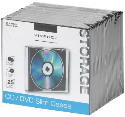 Vivanco CD/DVD Slim Case, czarny 4008928316988