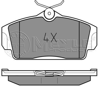 MEYLE Zestaw klocków hamulcowych, hamulce tarczowe 025 234 6316