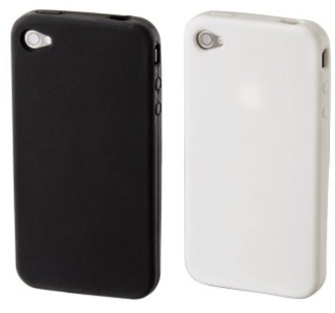 Hama silikonowe etui do telefonu Apple iPhone 4 Czarny/biały