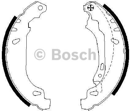 BOSCH Zesatw szczęk hamulcowych 0 986 487 556